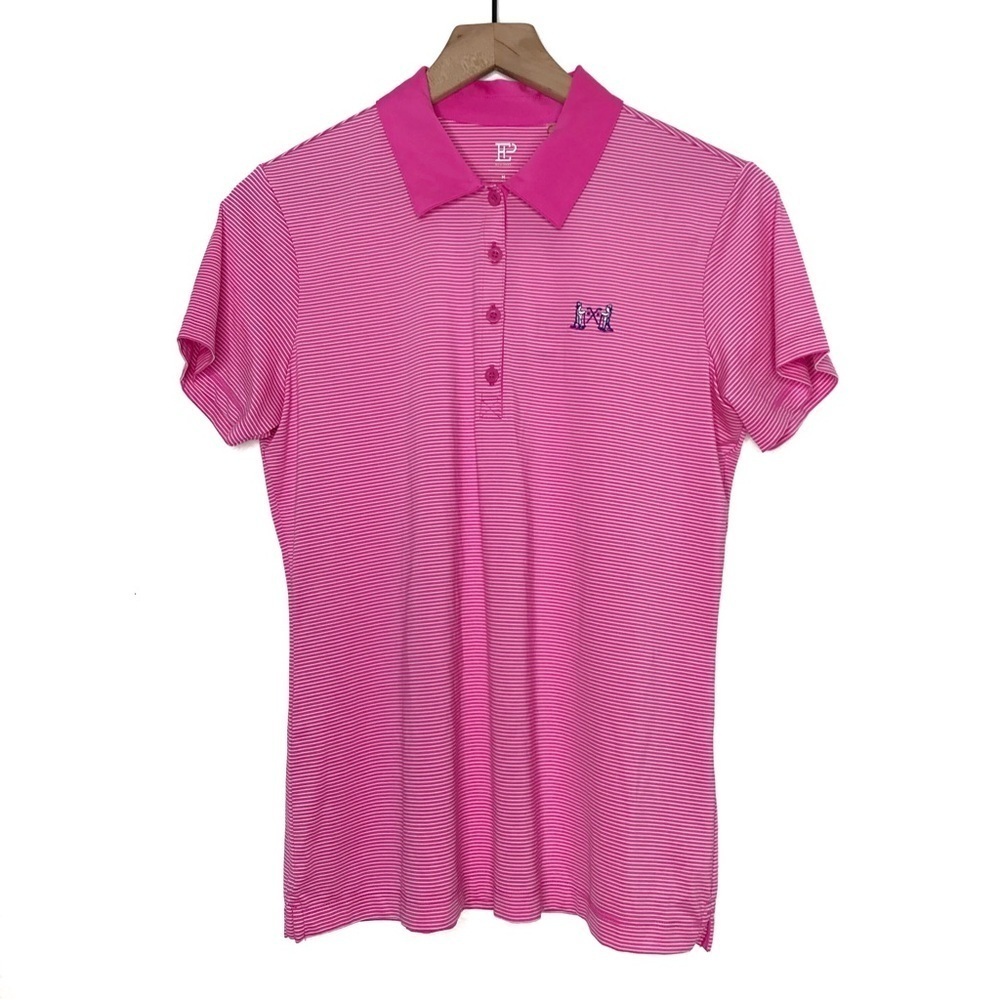EP NY Golf Fine Stripe Polo Short Sleeve Top NWT M